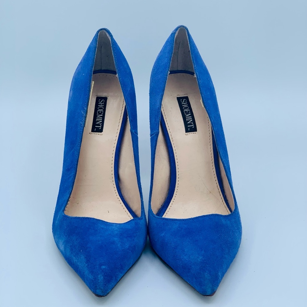 Shoemint blue suede heels
